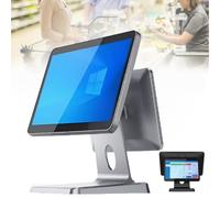 Caja registradora electrónica, Pantalla táctil LED de 15,6" Black-8+64GB | Terminal de Punto de Venta con Pantalla Cliente, 8 GB RAM, 64GB/128 GB SSD, Sistemi TPV para Dueños Tiendas/Comerciantes
