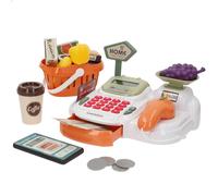 ColorBaby 47962 My Home Caja registradora Juguete, Luz y Sonido, Interactiva, Supermercado, Cesta de la Compra, Comida, Balanza, Monedas y Billetes, Tienda, Juguetes niños 3 años, Regalos Infantiles