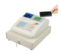 Caja Registradora para Pequeñas Empresas, Sistema POS Electrónico con 200 Departamentos, 10000 Artículos, 9 Tasas de IVA, Soporta Escáner Báscula Impresora Externa