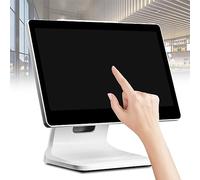 Caja Registradora POS, Monitor LED POS Con Pantalla Táctil Resistiva HDMI De 15 Pulgadas Con Puerto Y Cable VGA Y COM, For Oficina, Comercio Minorista, Restaurante, Bar, Gimnasio, Almacén ( Color : Wh