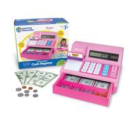 Caja registradora rosa con calculadora de juego y simulaci n de recursos de aprendizaje - 73 piezas para mayores de 3 a os Caja registradora para