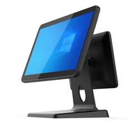 Caja registradora TPV con pantalla táctil integrada 15,6" y 11,6"pantalla | Terminal punto de venta (TPV) comercial todo en uno con doble pantalla, para tiendas té con leche, catering y supermercados.