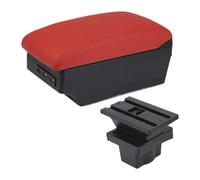 Caja reposabrazos coche Para Octavia Para Yeti Mk2 2005-2012 Caja Almacenamiento Para Reposabrazos De Coche Para Consola Central(C4 Red 7usb)
