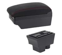 Caja reposabrazos coche Reposabrazos Para Skoda Para Fabia 2 2008 2009 2010 2011 2012 2013 2014(Línea Roja E1)