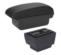 Caja reposabrazos coche Reposabrazos Para Skoda Para Fabia 3 2015 2016 2017 2018 2019 2020 2021(C3 Negro blanco NoUSB)