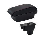 Caja Reposabrazos Para Coche Caja Almacenamiento Para Consola Central Para Suzuki SX4(C1 Red Line USB)