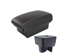 Caja Reposabrazos Para Coche Consola Central Caja Almacenamiento Doble Capa Para Chevrolet Para Tracker 2025 2026 Autopartes(B1 Black red 3 USB)