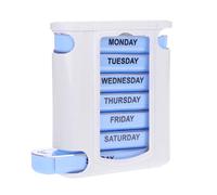 Caja rígida para maletín con 7 compartimentos diarios, organizador semanal, ideal para almacenamiento de medica
