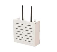Caja Router Pared Caja de Almacenamiento for enrutador WiFi, Organizador de Pared de Madera for enrutador, regleta de enchufes, Organizador de Cables, Soporte for módem, enrutador de Cable(Color 1)