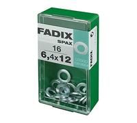 CAJA S 16 uds. ARANDELA PLANA CINC 6,4x12mm FADIX