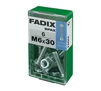 CAJA S 6 uds. TORNILLO METRICA CAB HEX +TUERCA CINC M 6x30mm FADIX
