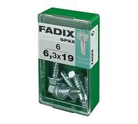 CAJA S 6 uds. TORNILLO ROSCA CHAPA HEXAGONAL AUTOT. 6,3x19mm FADIX