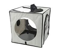 Caja Secadora para Mascotas, Diseño de Malla de Nylon Portátil (Grey) | Tela Oxford duradera, fácil de limpiar, solución que ahorra espacio.