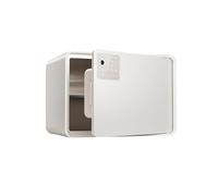 Caja seguridad cerradura teclado electrónico, caja seguridad Digital hogar llaves, caja fuerte biométrica inteligente, for efectivo, pasaporte, documentos, joyería(White,36x25x25cm)