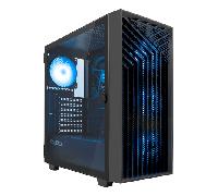 Caja Pc Coolbox Gaming Atx Ga300 Gridline Argb Black Usb-C 5 Vent.
