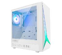 CAJA SEMITORRE/ATX COOLBOX GM450 STARLIGHT S/FUENTE USB3.0 BLANCA A-RGB C/VENTANA