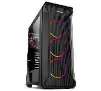 CAJA SEMITORRE NOX HUMMER QUANTUM VENTANA ARGB S/F USB 3.0 NEGRO