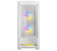 Caja semitorre RGB Blanca con diseño Dual, ventilación optimizada y Espacio para Hardware avanzado. Ideal para Gamers y entusiastas del PC.