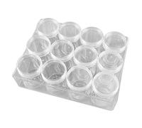 Caja Separada de Medicina Pequeña, Cuerpo de Botella Transparente, Plástico Universal, 12 Rejillas, Doble Sello, Organizador de Medicina, Bolsa de Joyería para Cuentas