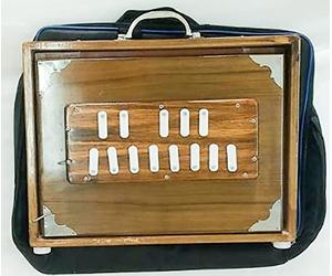 Caja Shrutibox TATTVA "Calcuta" - Profesional fabricada por Sardar, larga respiración sonora, Do-C 13 juegos, 440Hz, madera de teck, PRIME, yoga, mantra, shruti box…