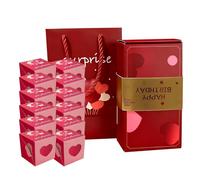 Caja sorpresa, caja de regalo de explosión para dinero, rebote plegable para aniversario, boda, cumpleaños, propuestas de matrimonio (B-12 cajas)