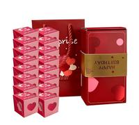 Caja sorpresa, caja de regalo de explosión para dinero, rebote plegable para aniversario, boda, cumpleaños, propuestas de matrimonio (C-16 cajas)