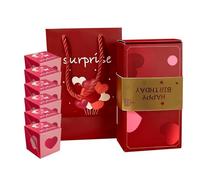 Caja sorpresa, caja de regalo de explosión para dinero, rebote plegable para aniversario, boda, cumpleaños, propuestas de matrimonio (F-6 cajas)