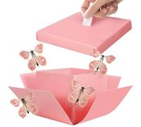 Caja Sorpresa,Caja de Regalo de Mariposa Explosión,Cajas de Regalo Explosiva con 4 Mariposas Voladoras,Cajas Sorpresa Explosiva,Creativa y Sorprendente para Cumpleaños,Navidad