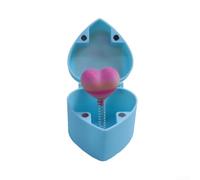 Caja sorpresa de corazón romántico con patrón detallado impreso en 3D, marco de plástico para aniversarios, cumpleaños y expresiones de amor (caja azul)