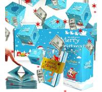 Caja sorpresa de dinero, caja de regalo sorpresa de Navidad explosión por dinero, cajas de regalo plegables únicas de sobres rojos, explosión de efectivo de lujo para cumpleaños, Navidad, aniversario