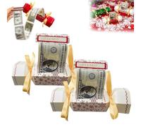 Caja Sorpresa de Dinero para Navidad con 40 Sobres Transparentes Bolsa Hexagonal Reutilizable Regalos en Efectivo Regalo Creativo Cumpleaños Familia Amigos Niños Adultos 1* B