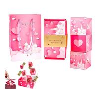 Caja sorpresa de dinero rosa 2026, caja de regalo plegable para el día de San Valentín, caja de regalo de explosión emergente, cajas de regalo únicas para Navidad, cumpleaños, propuesta de Año Nuevo y