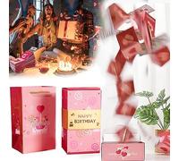 Caja sorpresa de regalo para crear el regalo más sorprendente, caja de regalo de propuesta de sorpresa mágica de salto, caja de regalo plegable para bromas de explosión (20 cubos emergentes, feliz