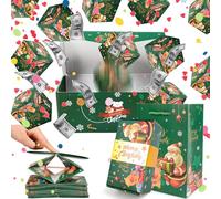 Caja sorpresa navideña, caja de regalo Surprise, regalo de dinero, caja de regalo de cumpleaños, Navidad Pop Up para tu familia, niños, amigos (E)