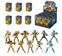 Caja Sorpresa Original Blokees Versión Galaxia Figura de Acción Gold Saint Libra Dohko Sagittarius Champion Seiya Mu Aiolia Juguetes de Ensamblaje GV02 Random 1 box