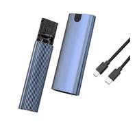 Caja SSD M.2 NVMe USB 3.1 Gen 2 10 Gbps - Aluminio Gris Espacial, Cable USB-C a USB-C (0,3 m), Refrigeración Pasiva sin Silicona, Montaje sin Herramientas, UASP/Trim, hasta 2 TB