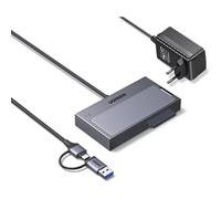 Caja SSD Ugreen 2 en 1 M.2 + SATA USB Adaptador Gris oscuro magnético