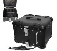 Top Case Moto Caja Superior de Aluminio Baúl Moto 40L 45L Caja Trasera Motocicleta Maleta para Moto Impermeable para Casco(Black,40 L)