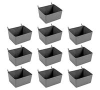 Caja Tablero Clavijas 10 Piezas Kit Contenedor Tablero Perforado Cesta Tablero Perforado Organizador de Almacenar Accesorios Tablero Perforado Piezas Organizar Herramientas