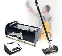 Caja telescópica para acabado de paneles de yeso, herramienta de enlucido con ángulo ajustable de 120°, placa de presión con resorte, mango ergonómico para alisar y raspar paredes, construcción de a
