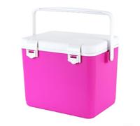 Caja térmica aislada, de PVC de 10 L, portátil, 32 x 23 x 27,5 cm, con asa de transporte, para camping, picnic, almacenamiento de alimentos al aire libre (rojo)