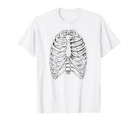 Caja torácica de Esqueleto de anatomía Humana de Halloween Camiseta