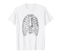 Caja torácica de Esqueleto de anatomía Humana de Halloween Camiseta gráfica económica