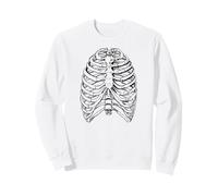 Caja torácica de Esqueleto de anatomía Humana de Halloween Sudadera