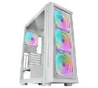 CAJA TORRE E-ATX MARS GAMING MC-NEO WHITE PREMIUM 4 VENTILADORES ARGB FRONTAL Y LATERAL DE CRISTAL TEMPLADO SIN FUENTE DE ALIMENTACION MCNEOW