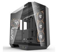 Caja torre media Darkflash DY470 negra con paneles de cristal templado y 4 ventiladores ARGB