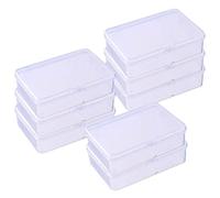 Caja Transparente De 8 Piezas, Caja De Piezas Cuadradas, Caja Organizadora De Accesorios, Caja De Presentación De Patrones, Mini Caja De Almacenamiento con Tapa, Caja De Clasificación De Joyas