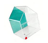 Caja Transparente para Reptiles, lavabos de alimentación para hogar, Ventana de observación de cría, Cierre magnético, Vitrina pequeña Herpeton