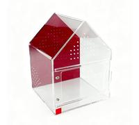Caja Transparente para Reptiles, lavabos de alimentación para hogar, Ventana de observación de cría, Cierre magnético, Vitrina pequeña Herpeton