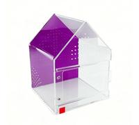 Caja Transparente para Reptiles, lavabos de alimentación para hogar, Ventana de observación de cría, Cierre magnético, Vitrina pequeña Herpeton